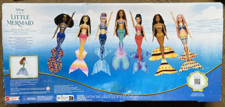 Mattel - The Little Mermaid - Ultimate Ariel Sisters 7-Pack: Caspia, Indira, Perla, Ariel, Karina, Mala, Tamika - Doll